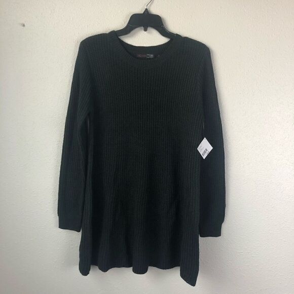 NWT Black Long Sleeve Sweater by JW Styles Size M - Picture 1 of 6